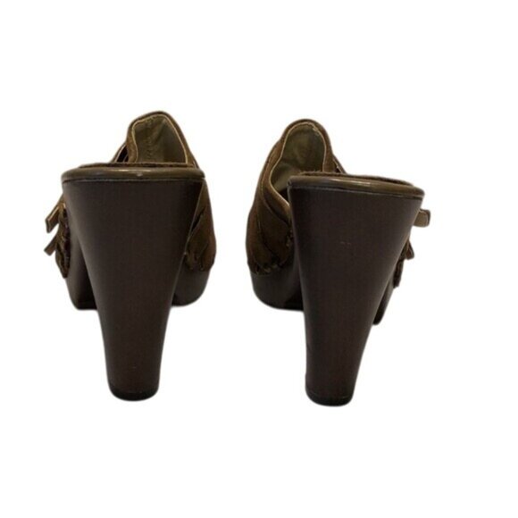 Dana Buchman Womens Brown Leather Clogs Shoes 9.5 - Picture 3 of 6